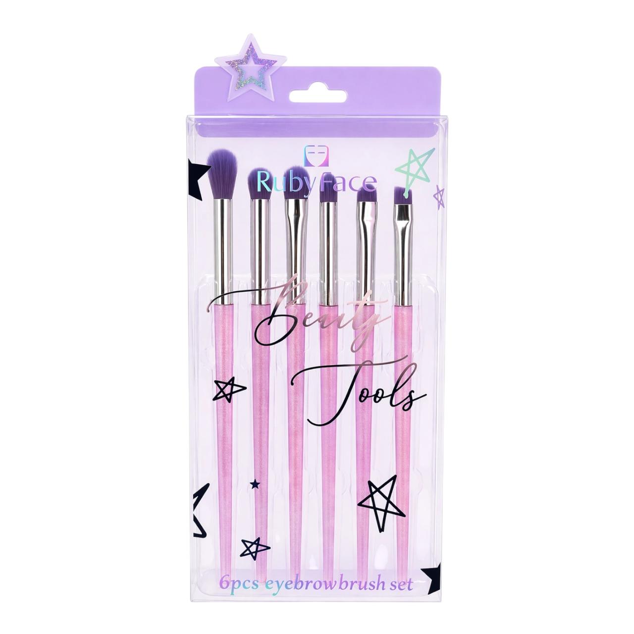 SET X6 BROCHAS PARA OJOS TORNASOL BEAUTY TOOLS RUBY FACE
