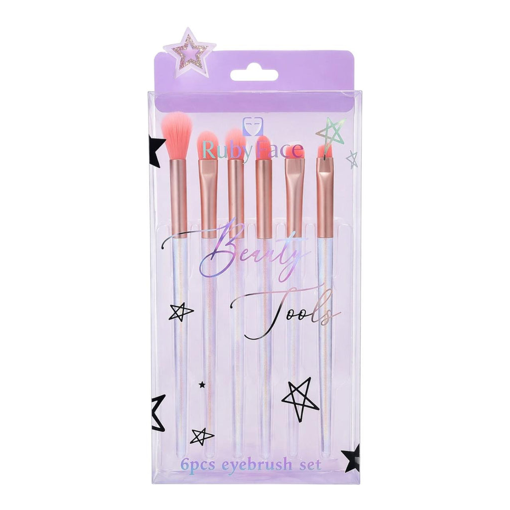 SET X6 BROCHAS PARA OJOS TORNASOL BEAUTY TOOLS RUBY FACE