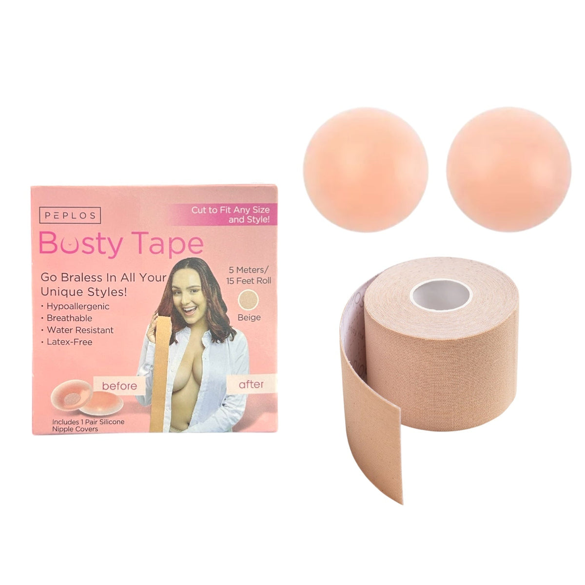 CINTA BUSTY TAPE Y TAPAPEZON DE SILICONA PEPLOS