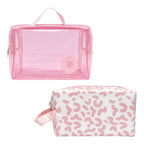 COSMETIQUERA X2 TRANSPARENTE ANIMAL PRINT BIMBA Y LOLA