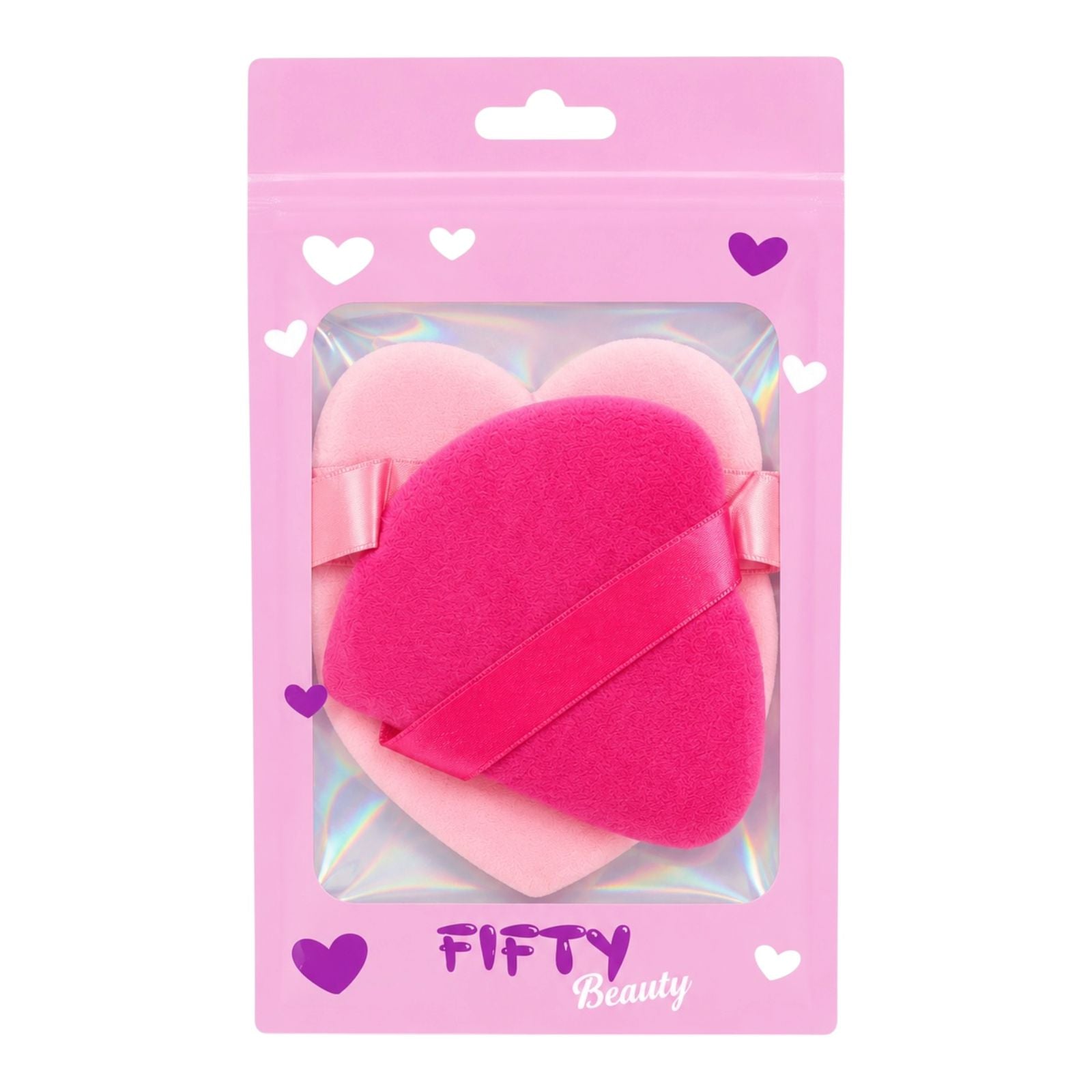 SET X2 BORLAS GIGANTES CORAZON TRIANGULO FIFTY BEAUTY