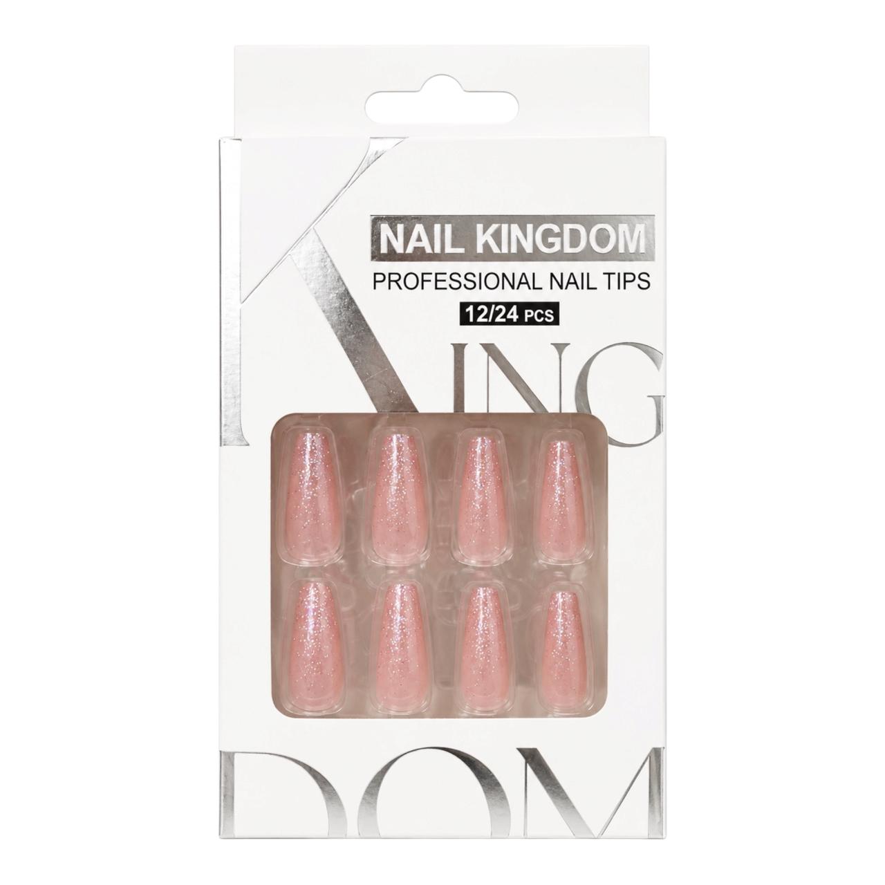 SET X12 UÑAS LARGAS PRESS ON DECORADAS NAIL KINGDOM
