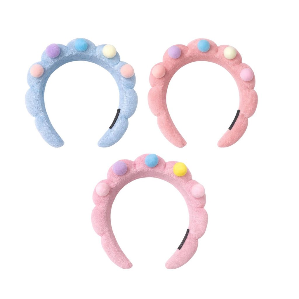 BALACA NUBE CON 3 CORAZONCITOS / FRESITA / POMPONES