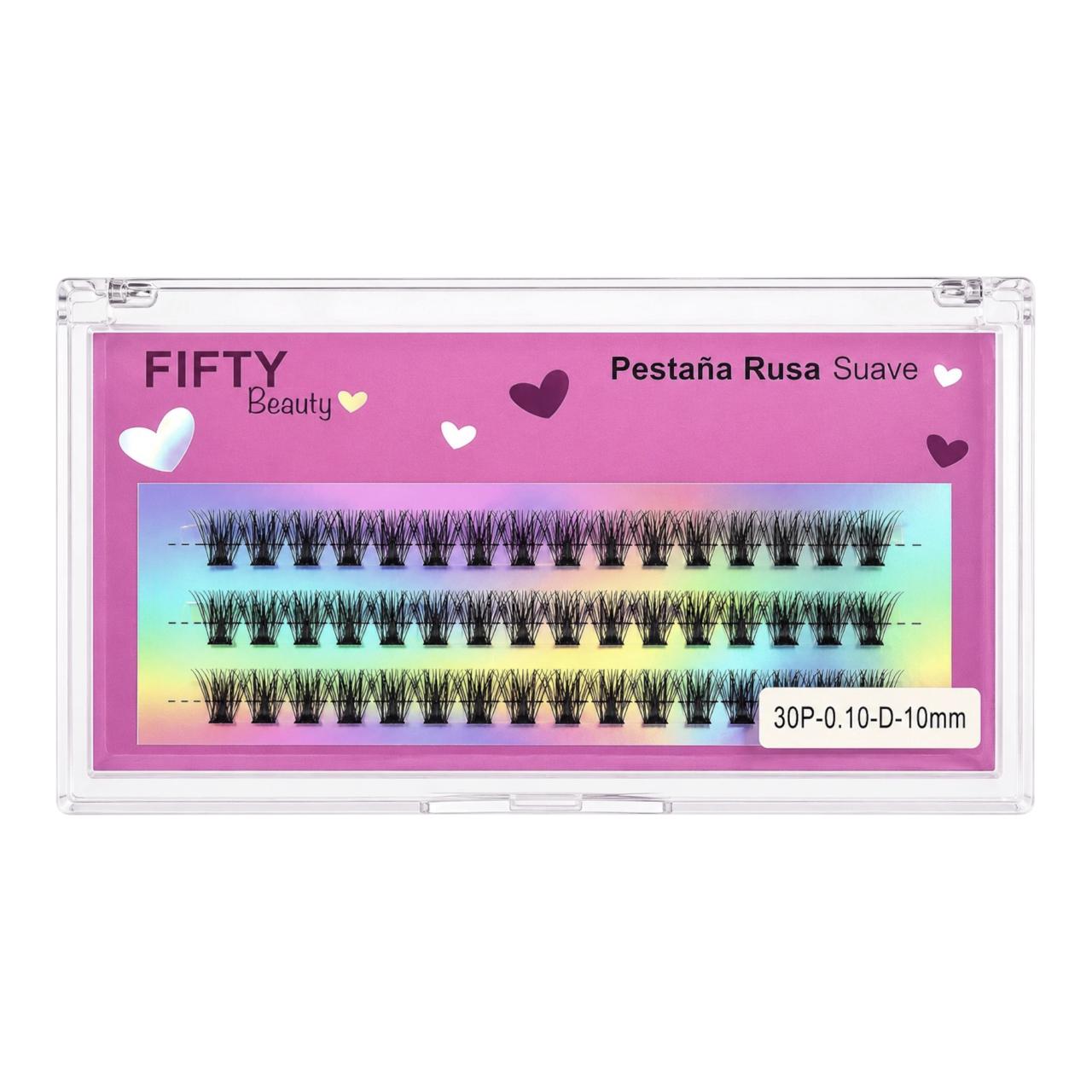 PESTAÑAS EFECTO RUSO 30P-0.10-D-10MM FIFTY