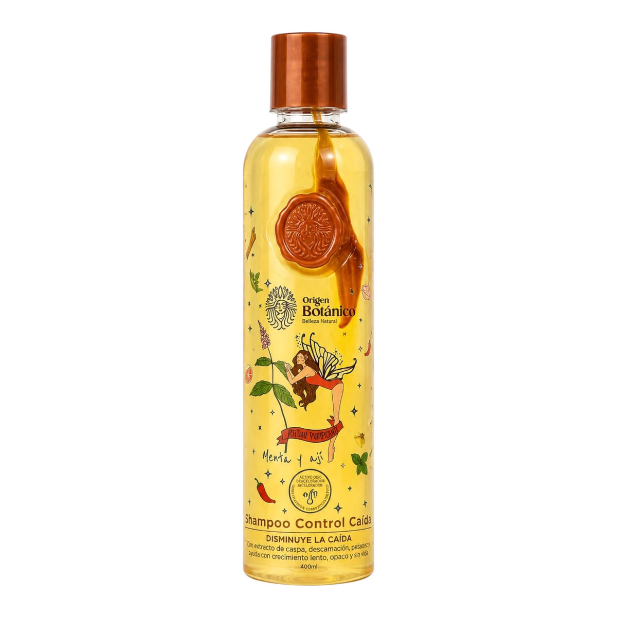 SHAMPOO CONTROL CASPA MENTA Y AJI 400ML RITUAL BOTANICO