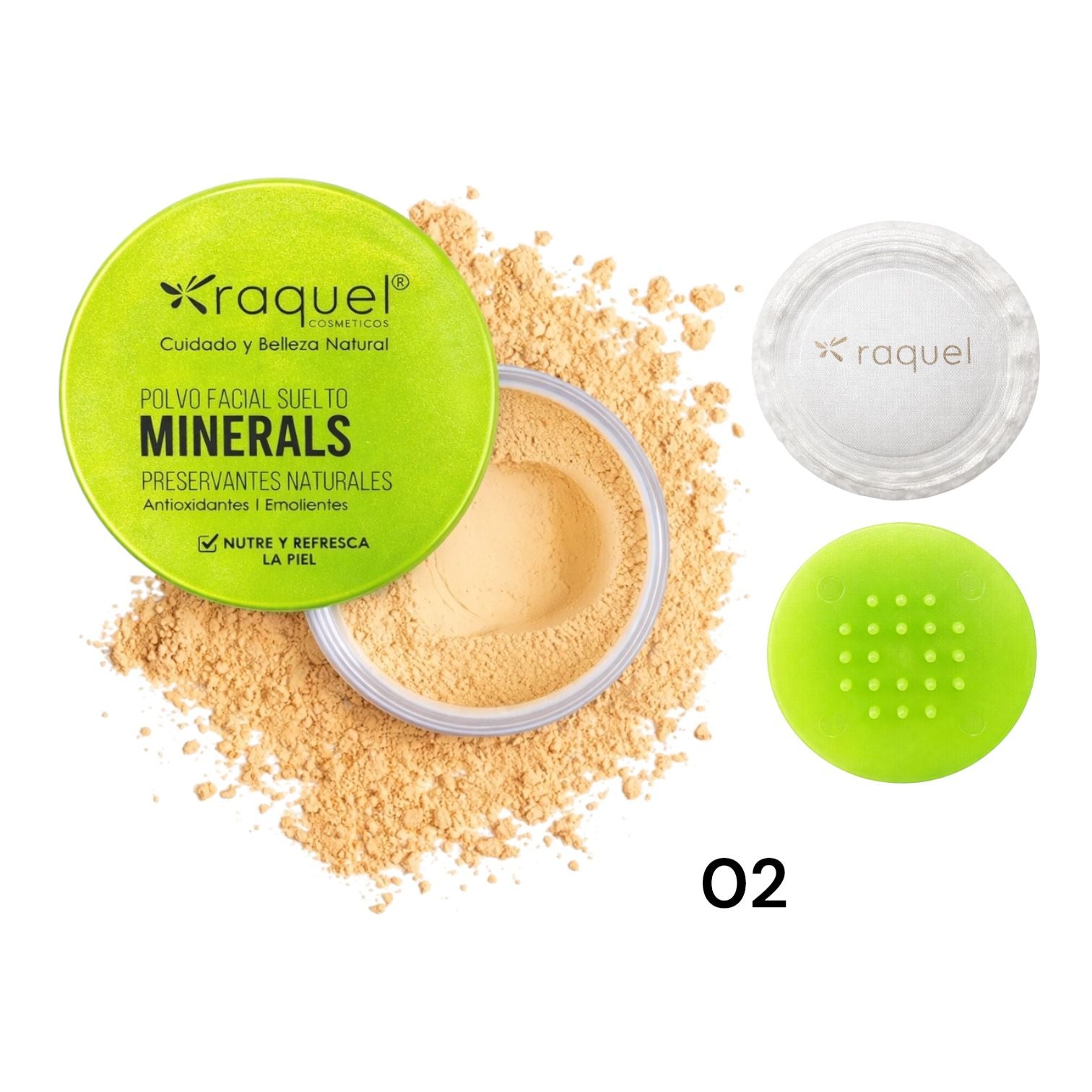 POLVO SUELTO MINERALS TRIGO Y AVENA 2 MIEL RAQUEL