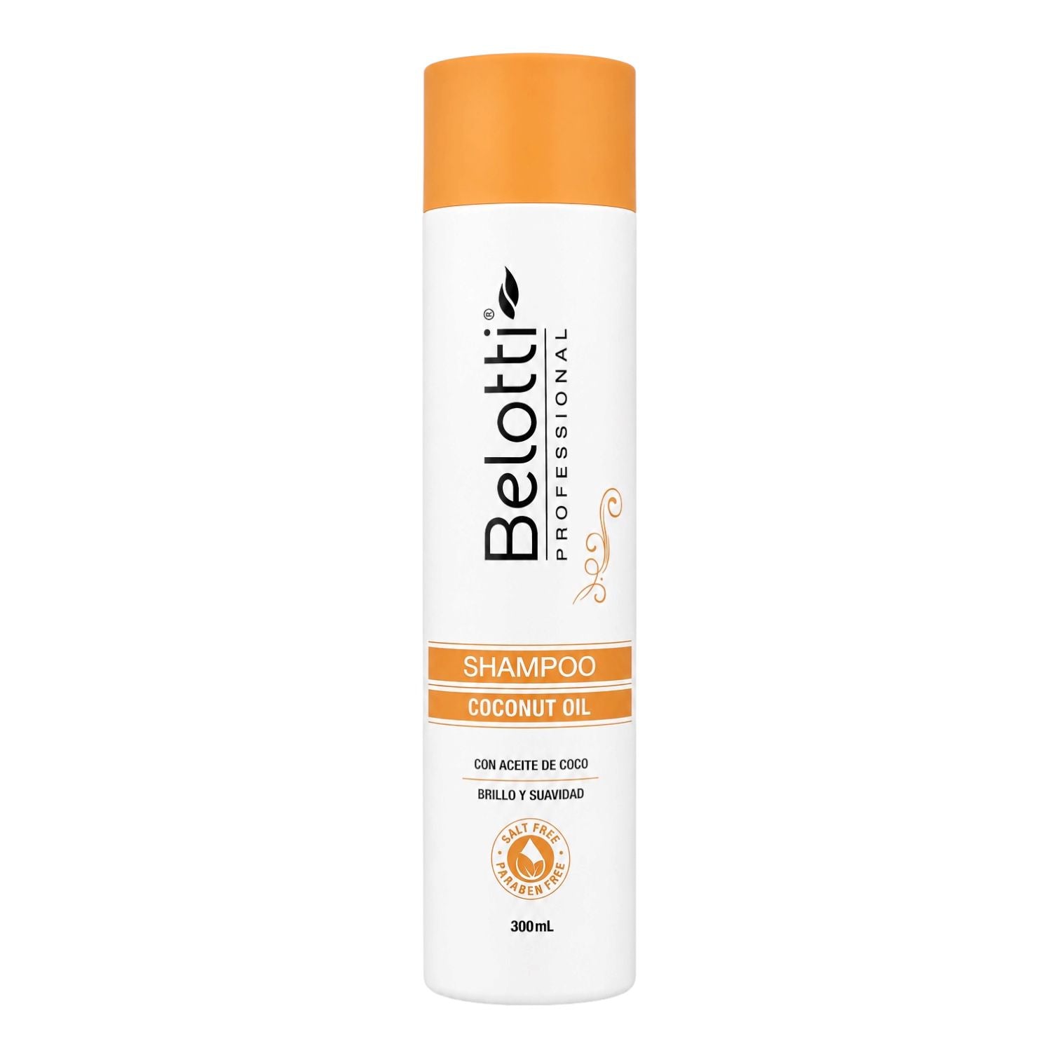 SHAMPOO COCONUT OIL TAPA NARANJA 300ML BELOTTI