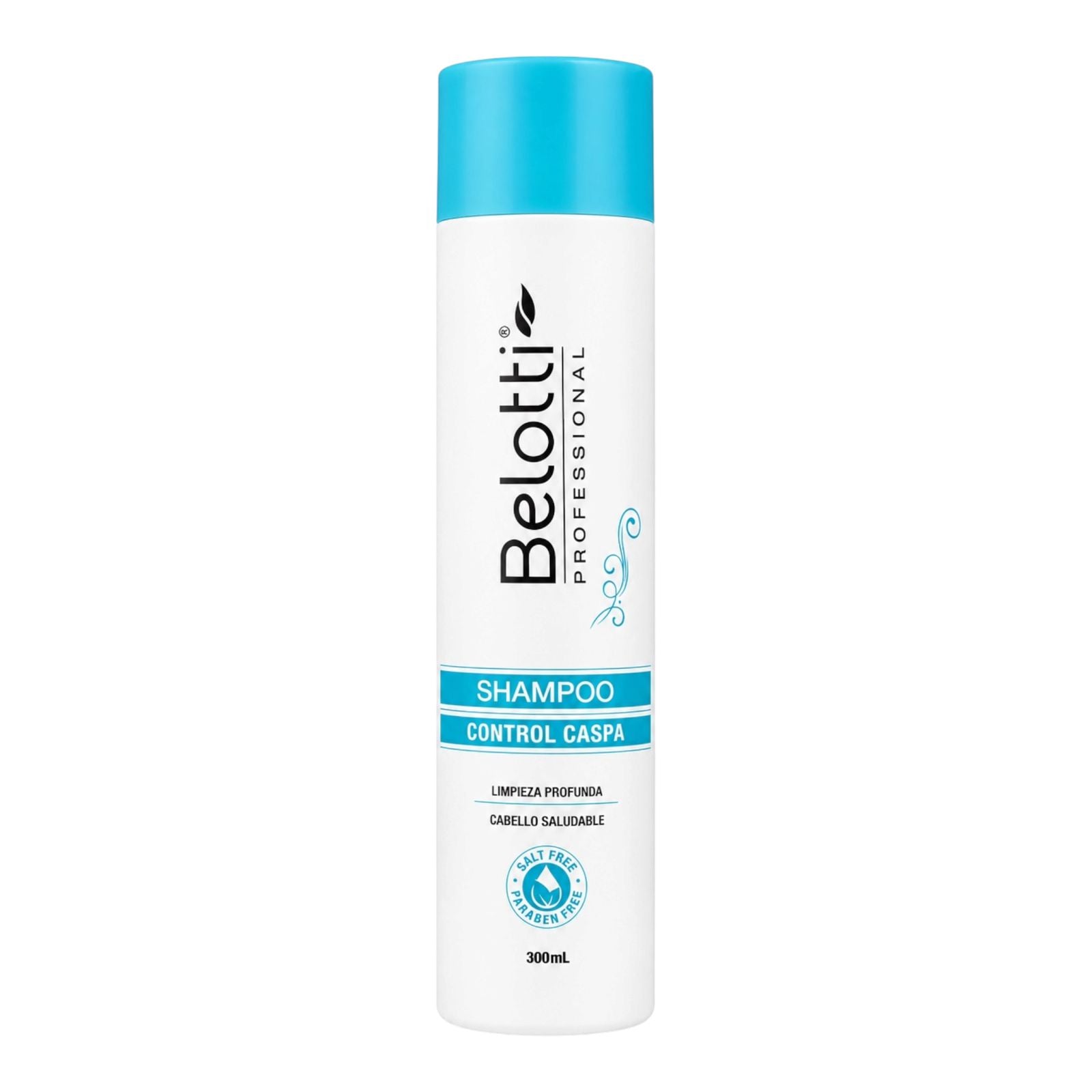 SHAMPOO CONTROL CASPA TAPA AZUL CLARO 300ML BELOTTI