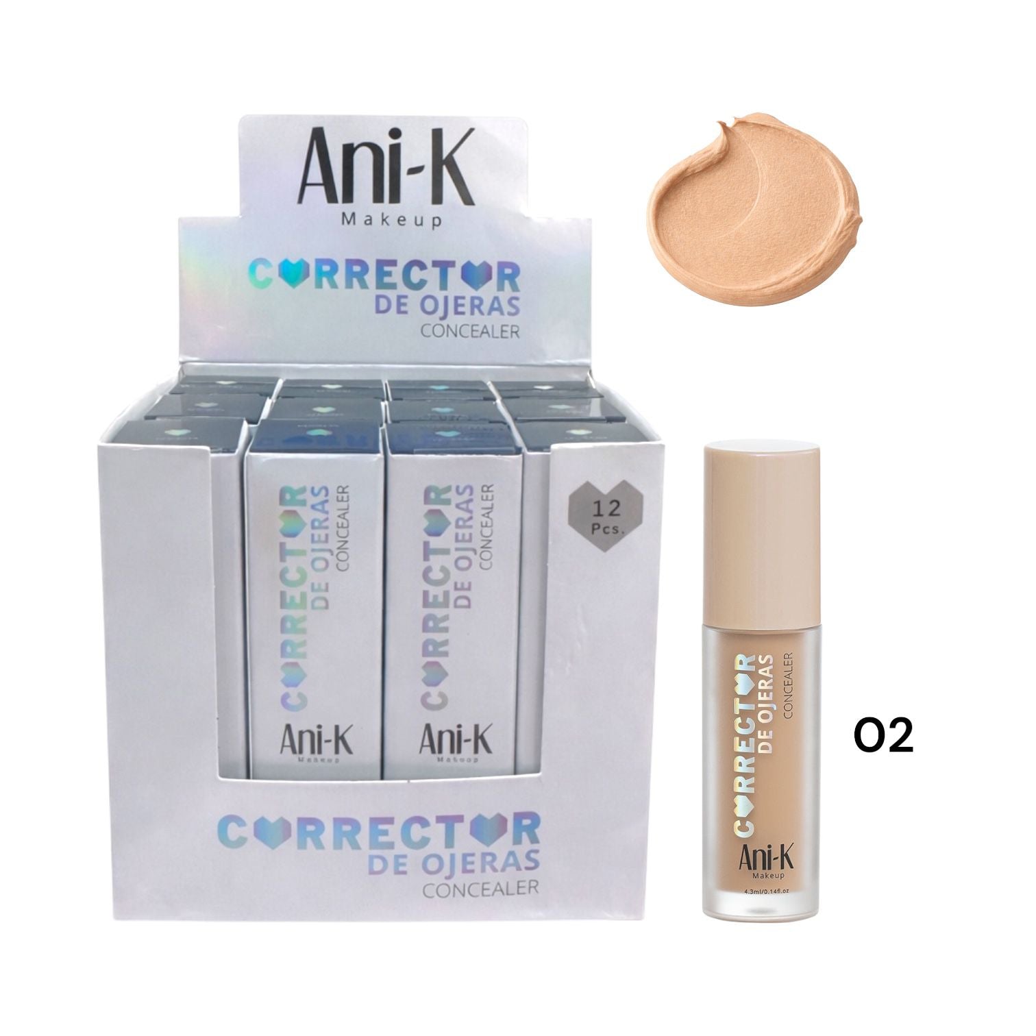 CORRECTOR LIQUIDO TONO 02 RADIANT ANI-K MAKEUP