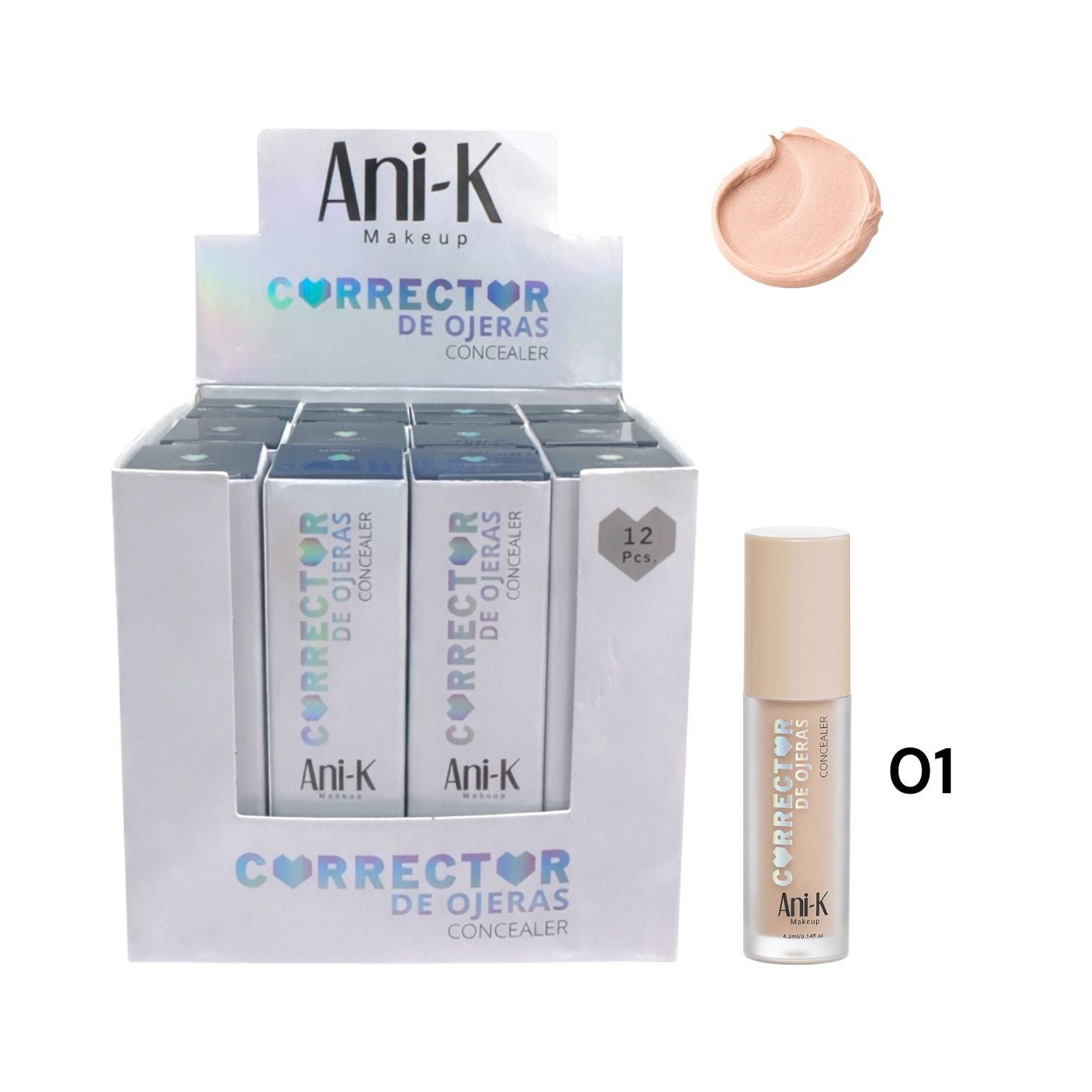 CORRECTOR LIQUIDO TONO 01 BONE ANI-K MAKEUP