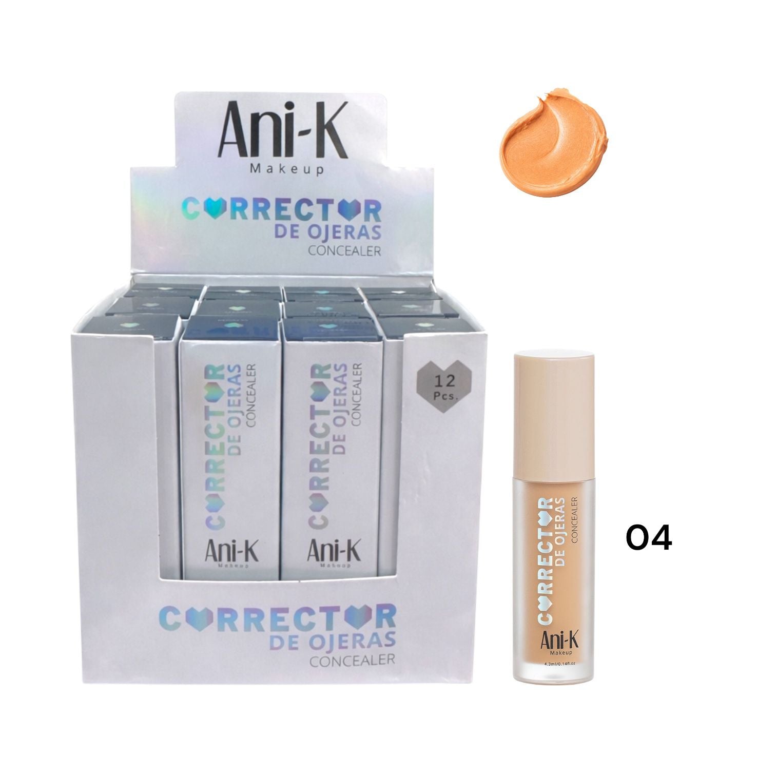 CORRECTOR LIQUIDO TONO 04 GINGER ANI-K MAKEUP