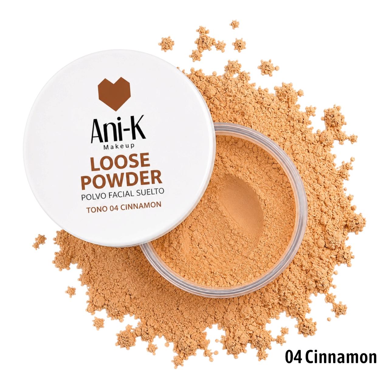 POLVO FACIAL SUELTO TONO 04 CINNAMON ANI-K MAKEUP