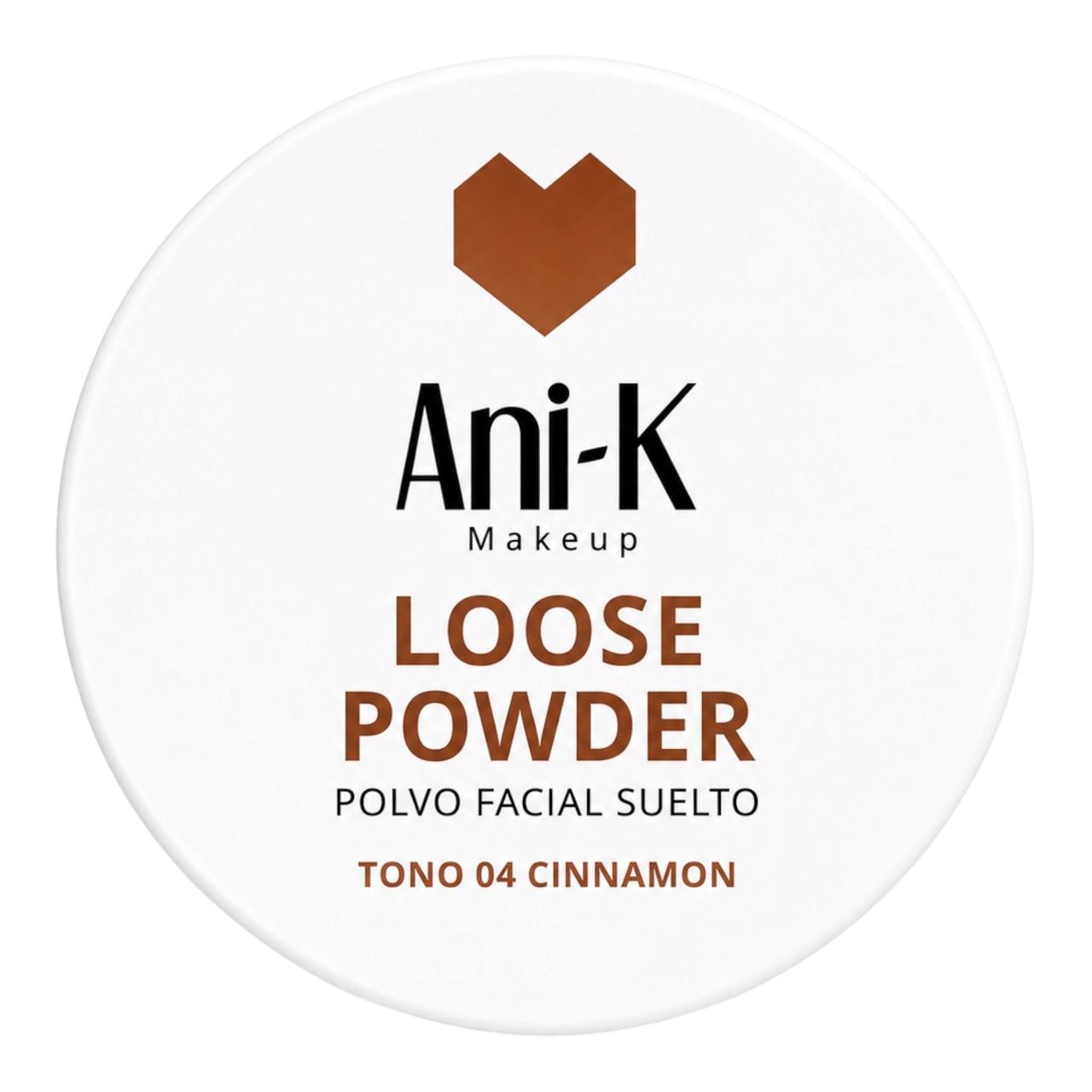POLVO FACIAL SUELTO TONO 04 CINNAMON ANI-K MAKEUP