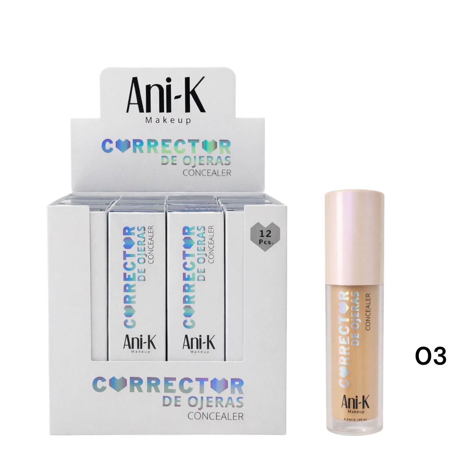 CORRECTOR LIQUIDO TONO 03 HONEY ANI-K MAKEUP