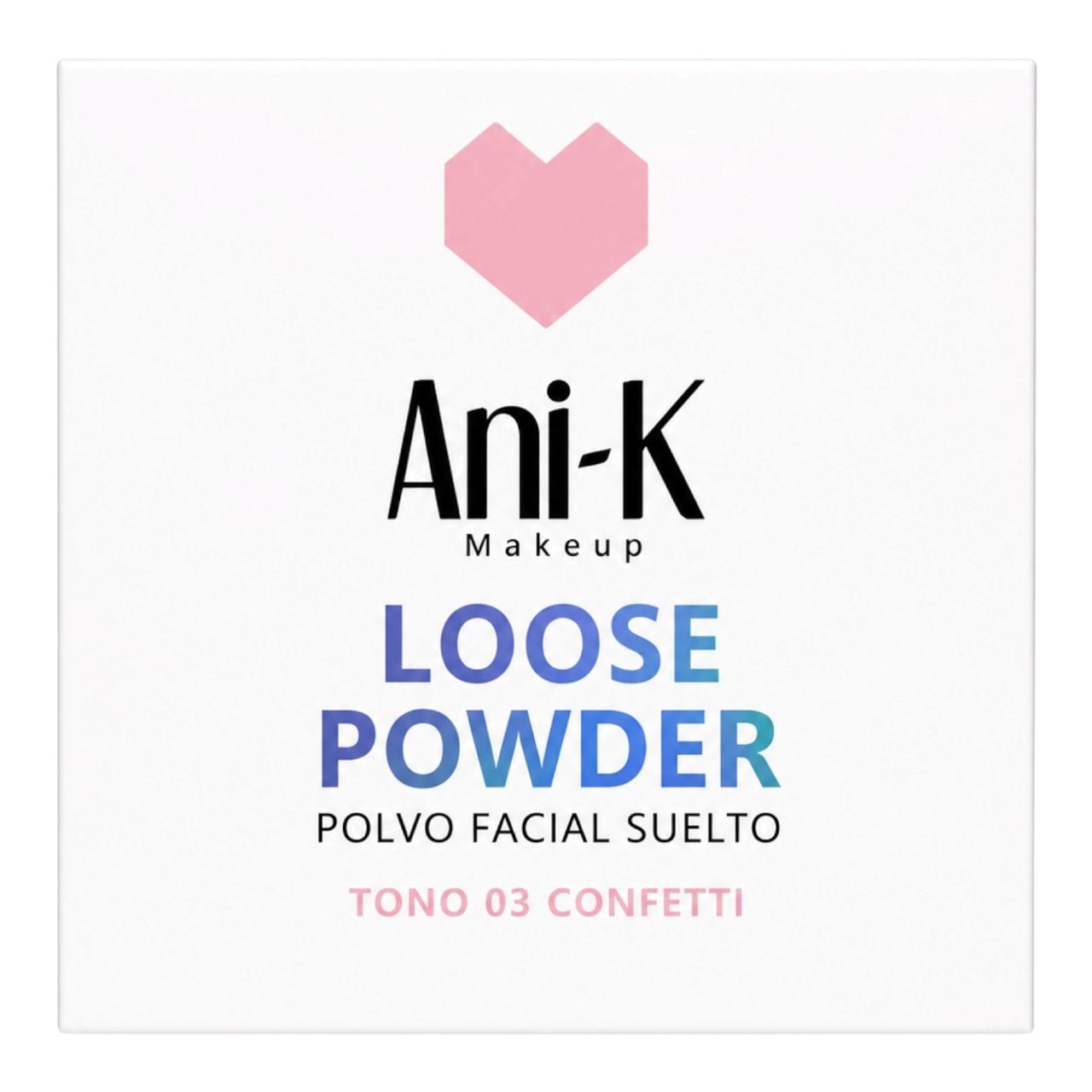 POLVO FACIAL SUELTO TONO 03 CONFETTI ANI-K MAKEUP