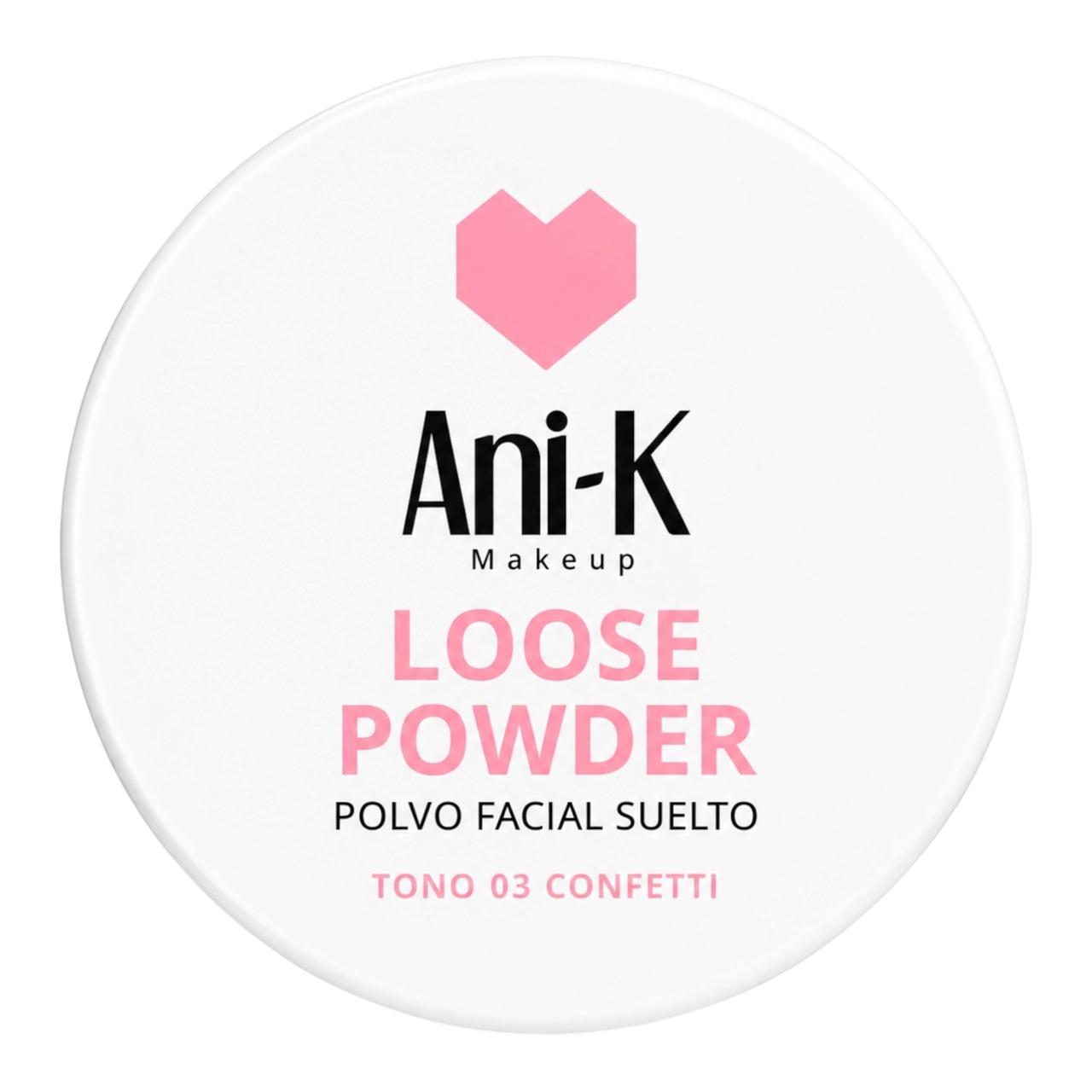POLVO FACIAL SUELTO TONO 03 CONFETTI ANI-K MAKEUP