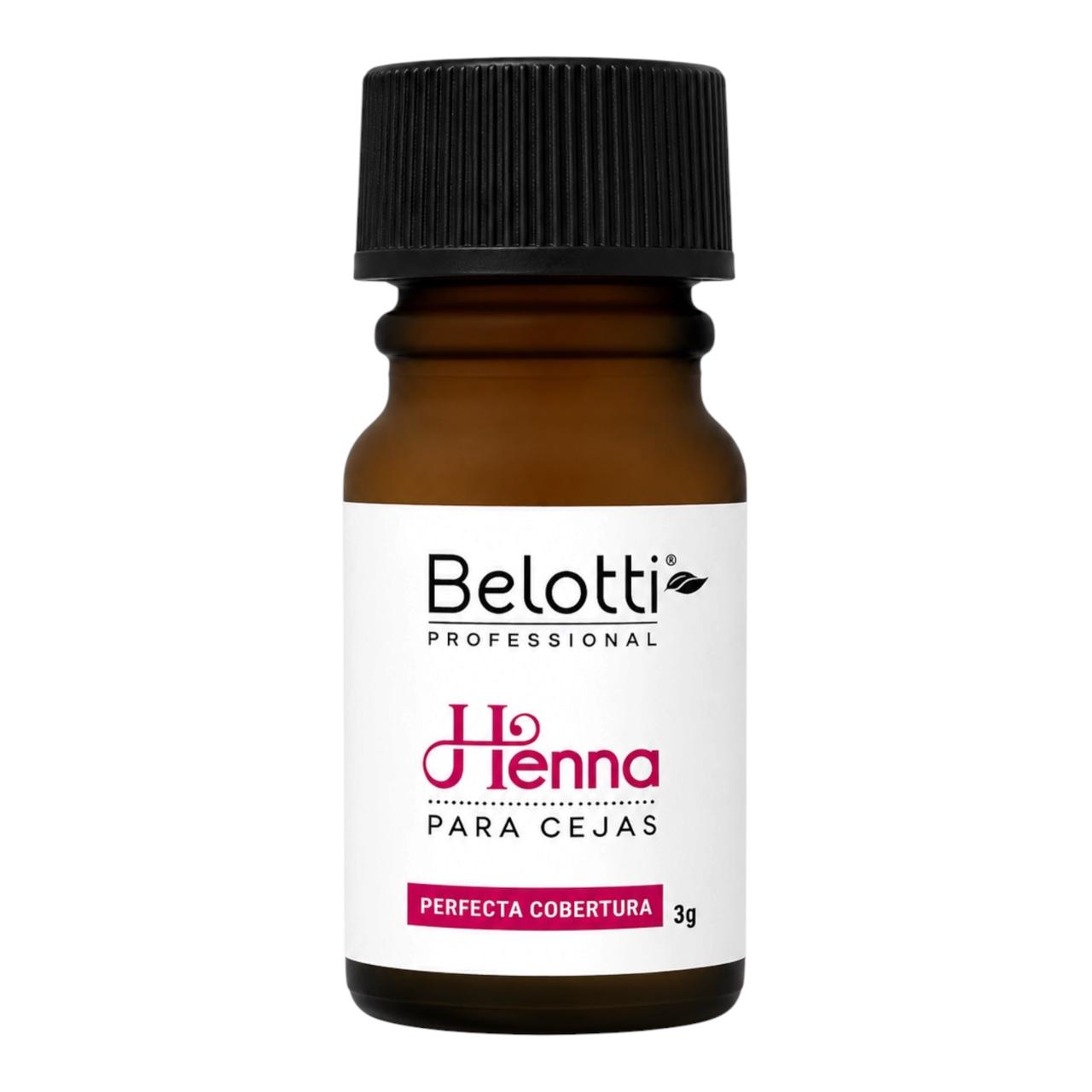 HENNA PARA CEJAS TONO NEGRO 3G BELOTTI