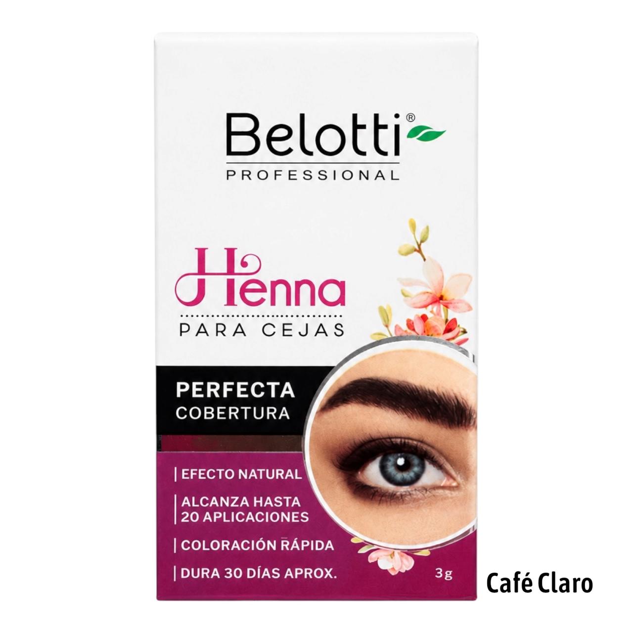 HENNA PARA CEJAS TONO CAFE CLARO 3G BELOTTI