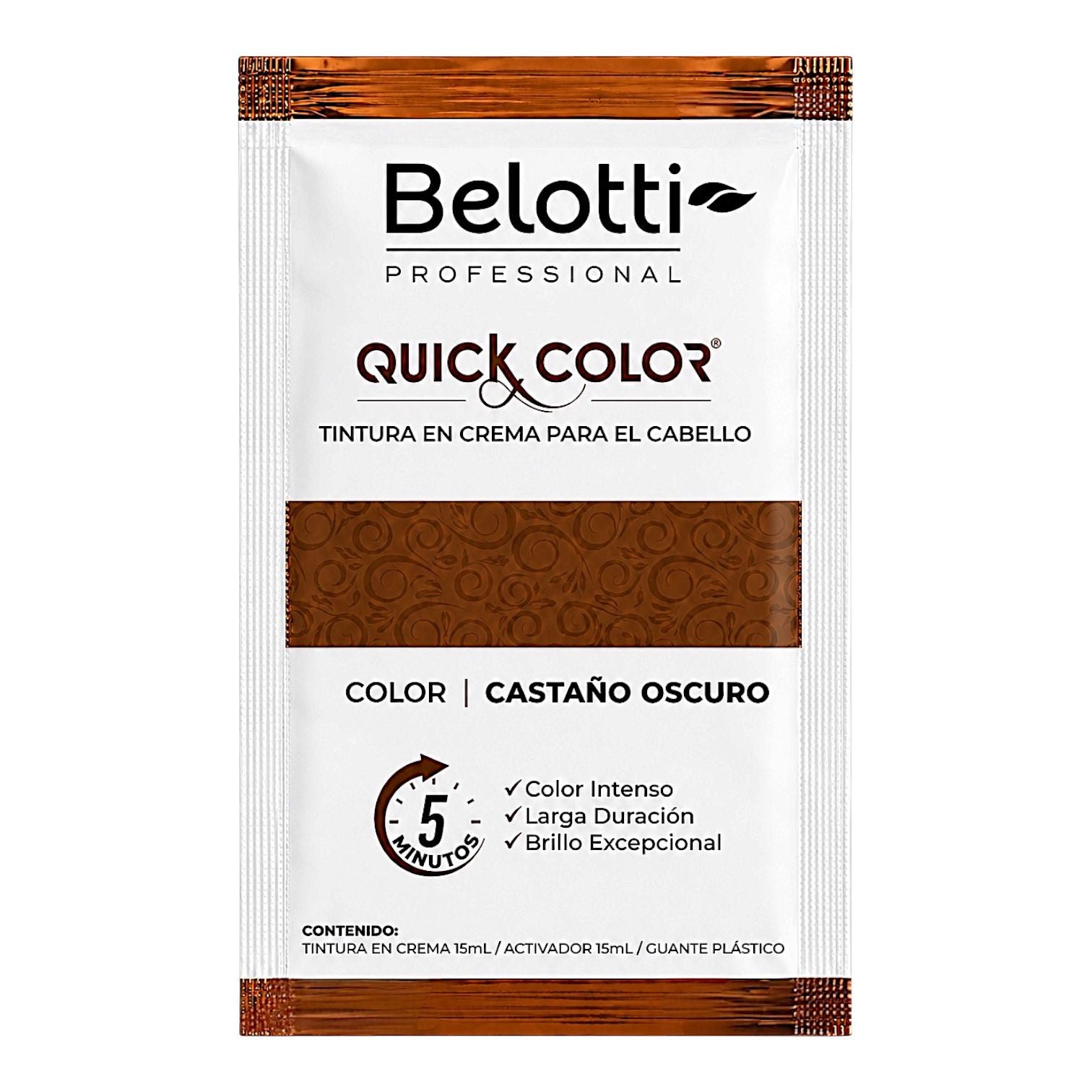 TINTE EN CREMA 5MIN QUICK COLOR CASTAÑO OSCURO BELOTTI
