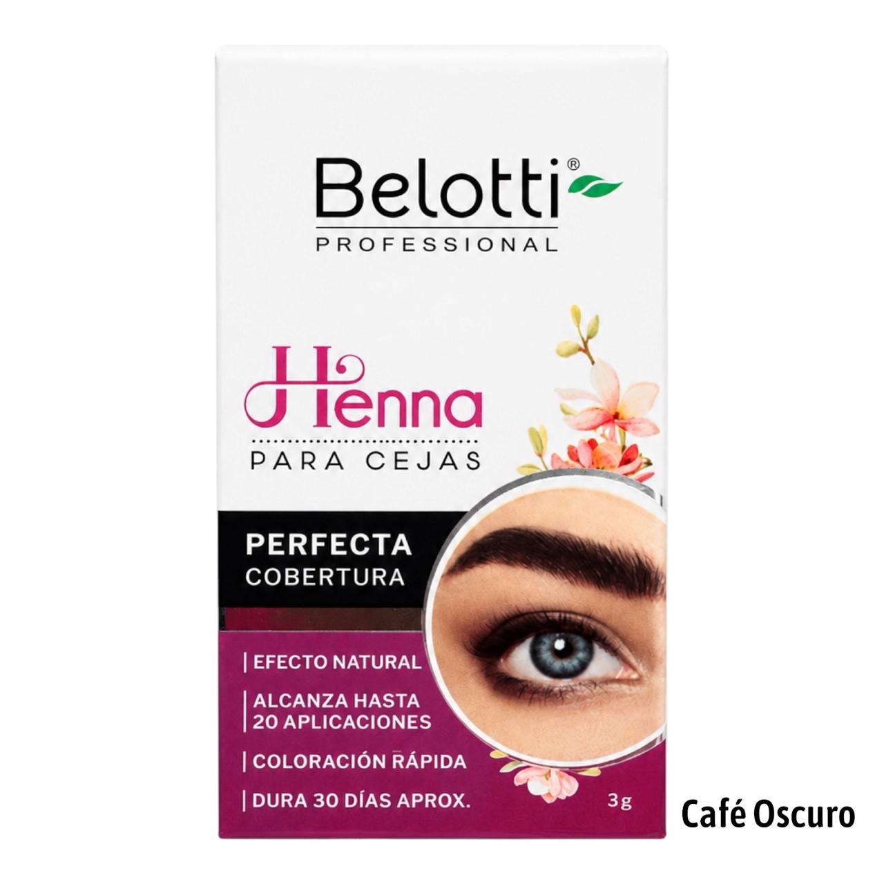 HENNA PARA CEJAS TONO CAFE OSCURO 3G BELOTTI