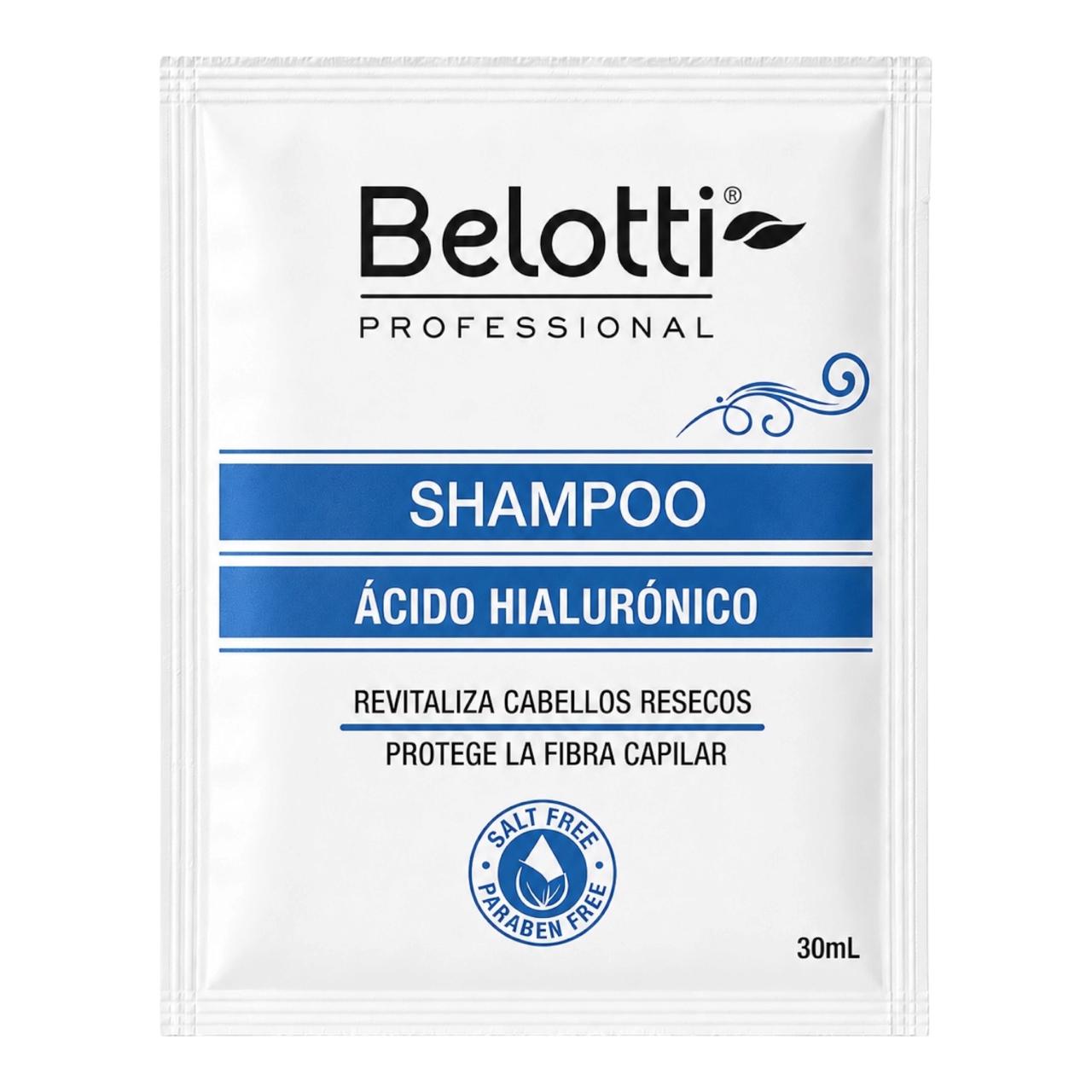 SOBRE SHAMPOO ACIDO HIALURONICO 30ML AZUL OSCURO BELOTTI