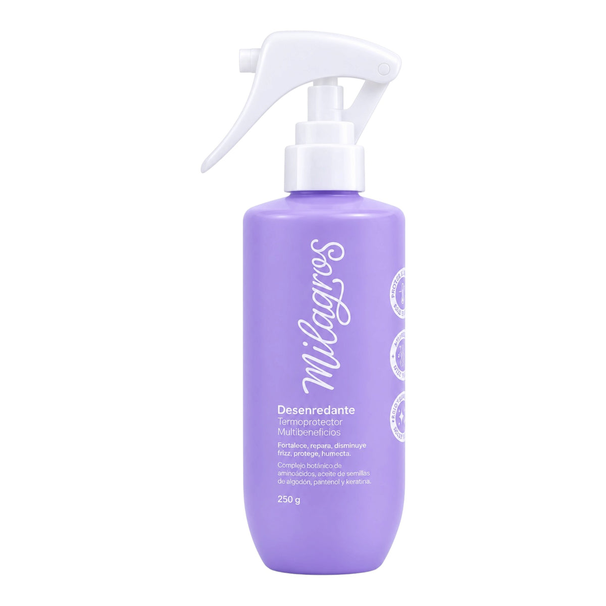 DESENREDANTE TERMOPROTECTOR MULTIBENEFICIOS MORADO 250G MILAGROS