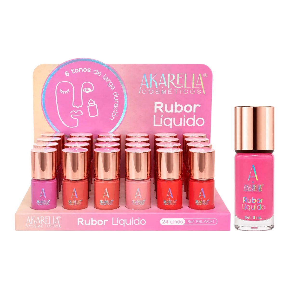 RUBOR LIQUIDO 8ML AKARELLA