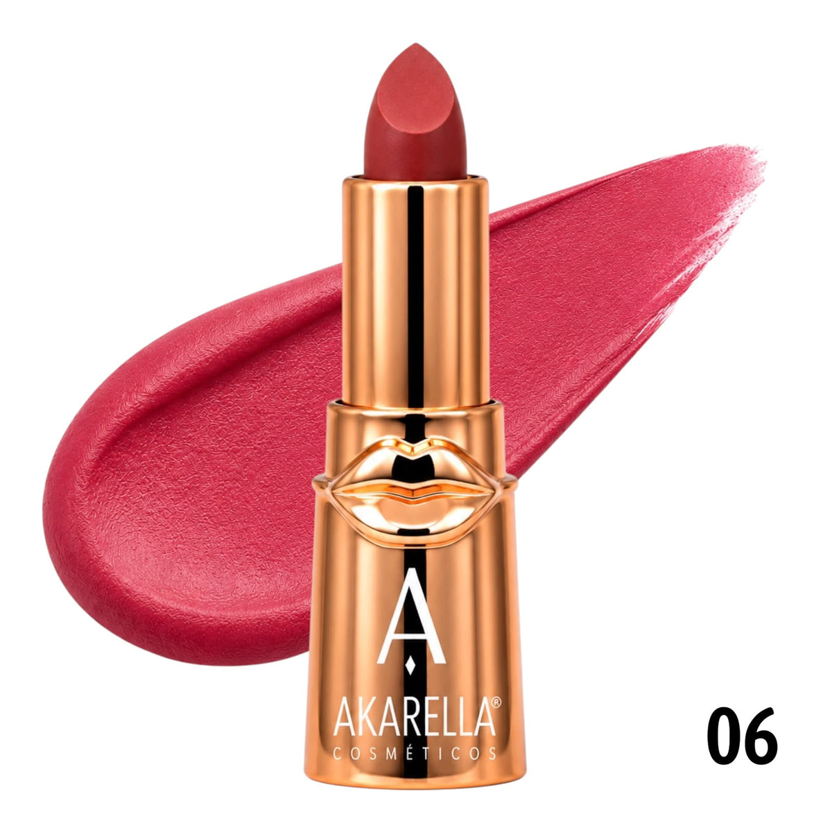 LABIAL EN BARRA MATTE TONOS ROJOS AKARELLA