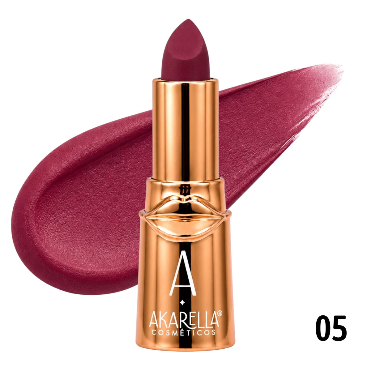LABIAL EN BARRA MATTE TONOS ROJOS AKARELLA