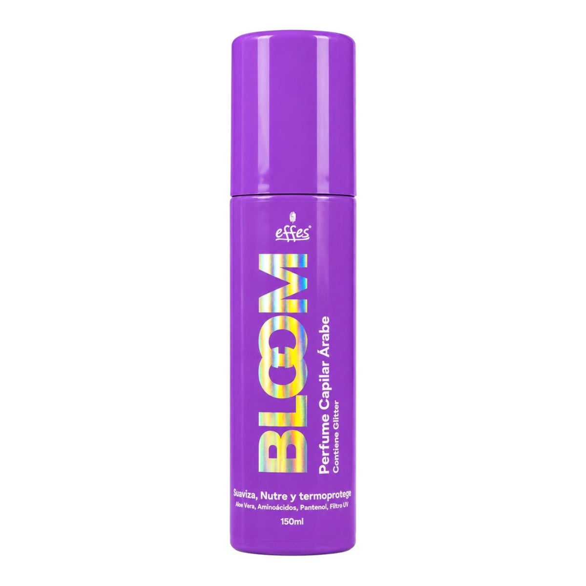 PERFUME CAPILAR ARABE CON GLITTER BLOOM MORADO 150ML EFFES