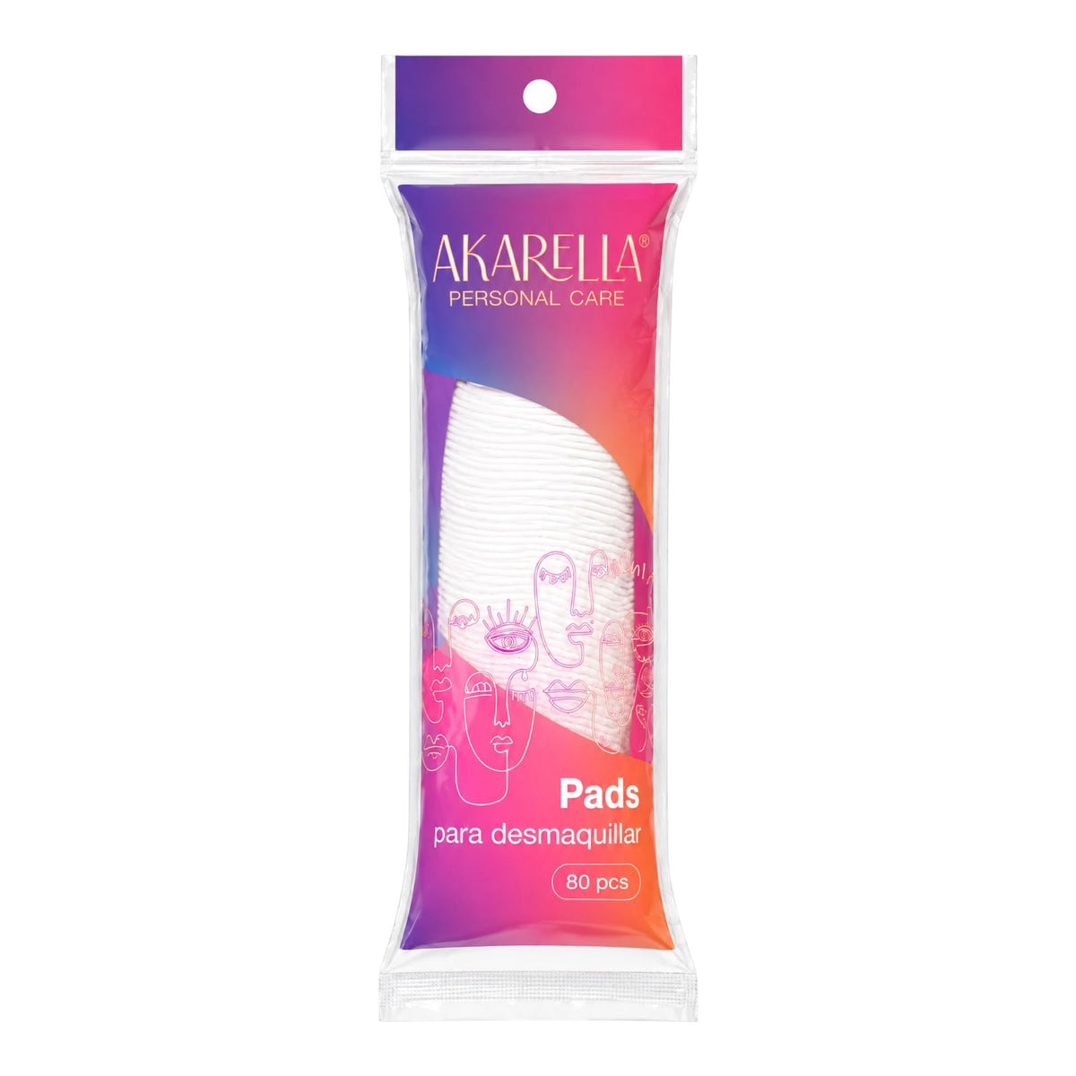 PADS DE ALGODON DESMAQUILLANTE X80 AKARELLA