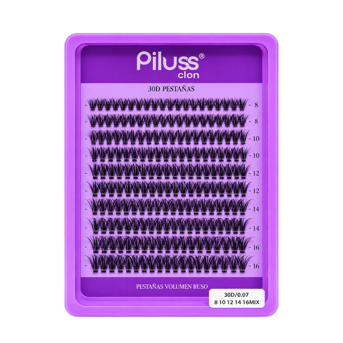 SET DE PESTAÑAS VOLUMEN RUSO 30DMIX PILUSS