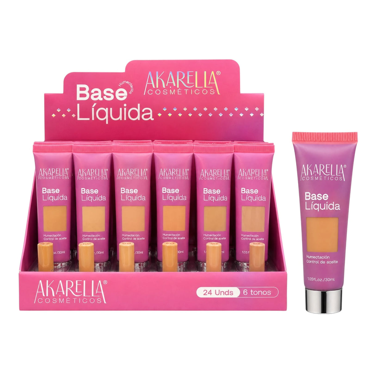 BASE LIQUIDA HUMECTACION 30ML AKARELLA