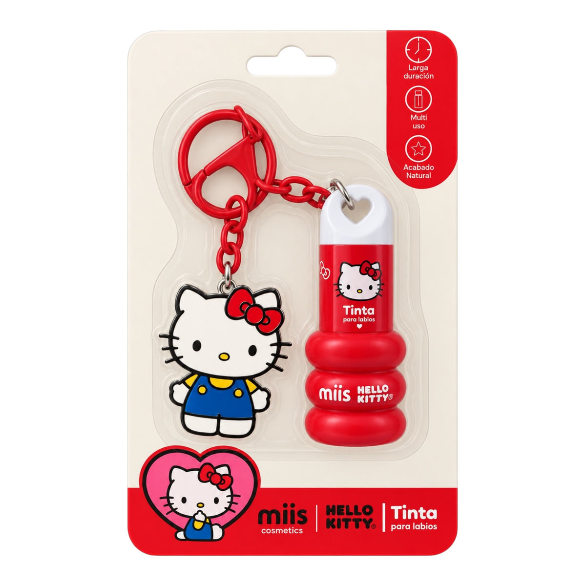TINTA DE LABIOS HELLO KITTY LLAVERO MIIS COSMETICS