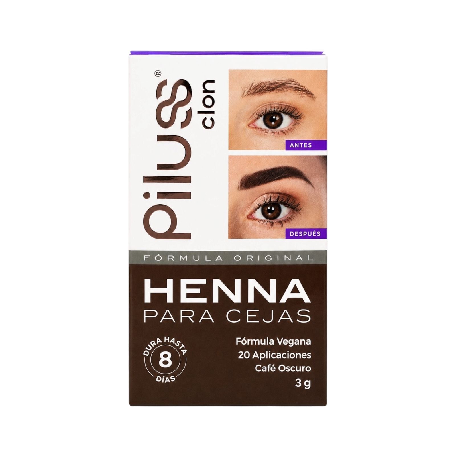 HENNA PARA CEJAS 3G TONO CAFE OSCURO PILUSS