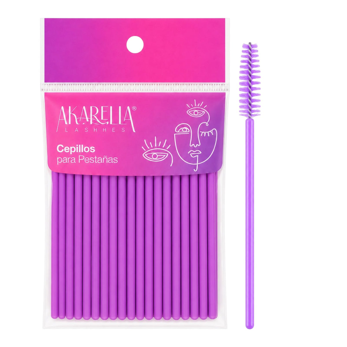 CEPILLOS PARA PESTAÑAS X50 UND AKARELLA