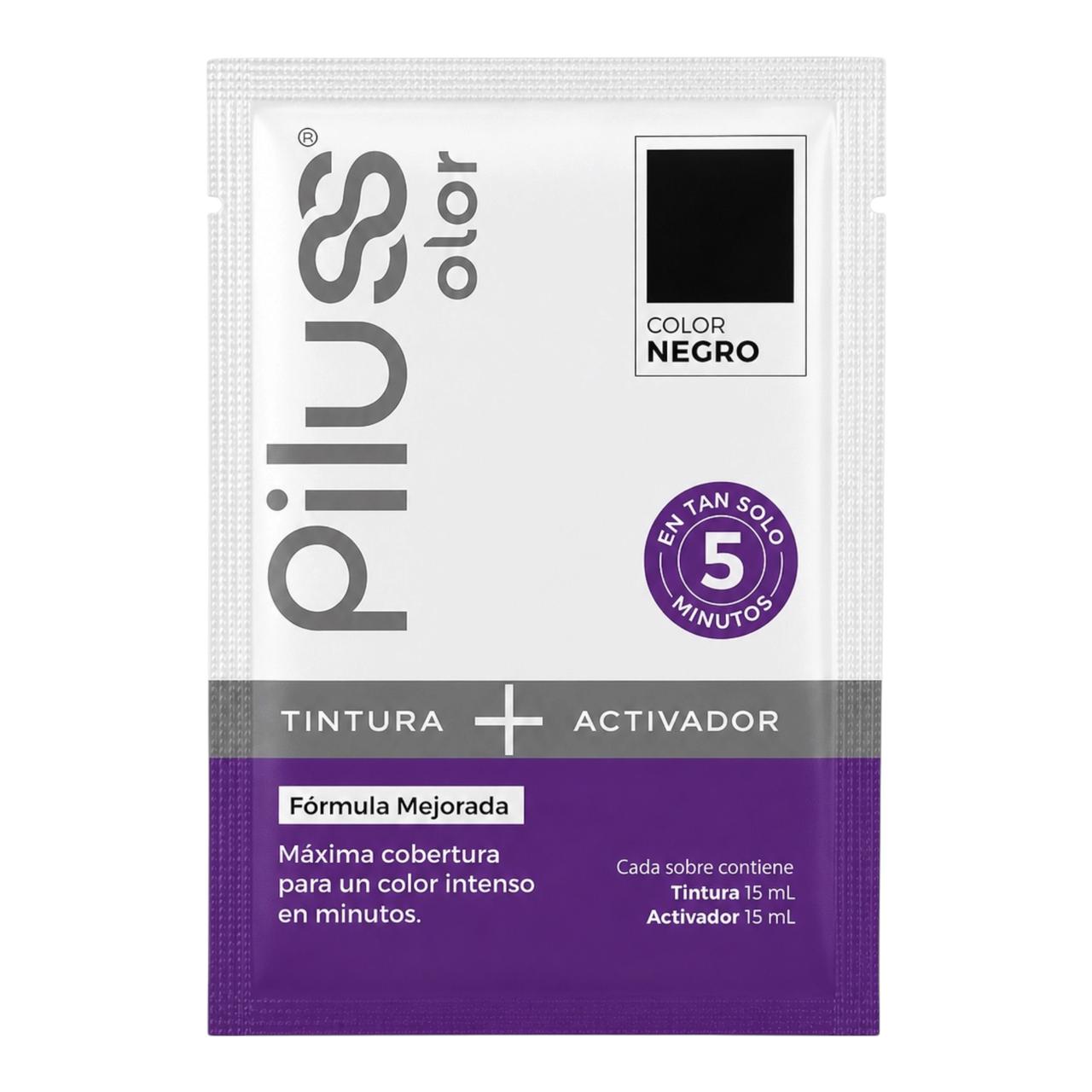 TINTE + ACTIVADOR COLOR NEGRO 30ML PILUSS