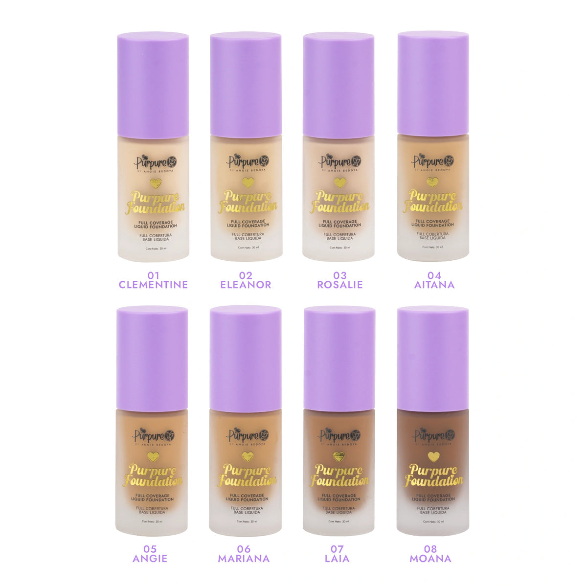 BASE LIQUIDA FULL COBERTURA 30ML PURPURE
