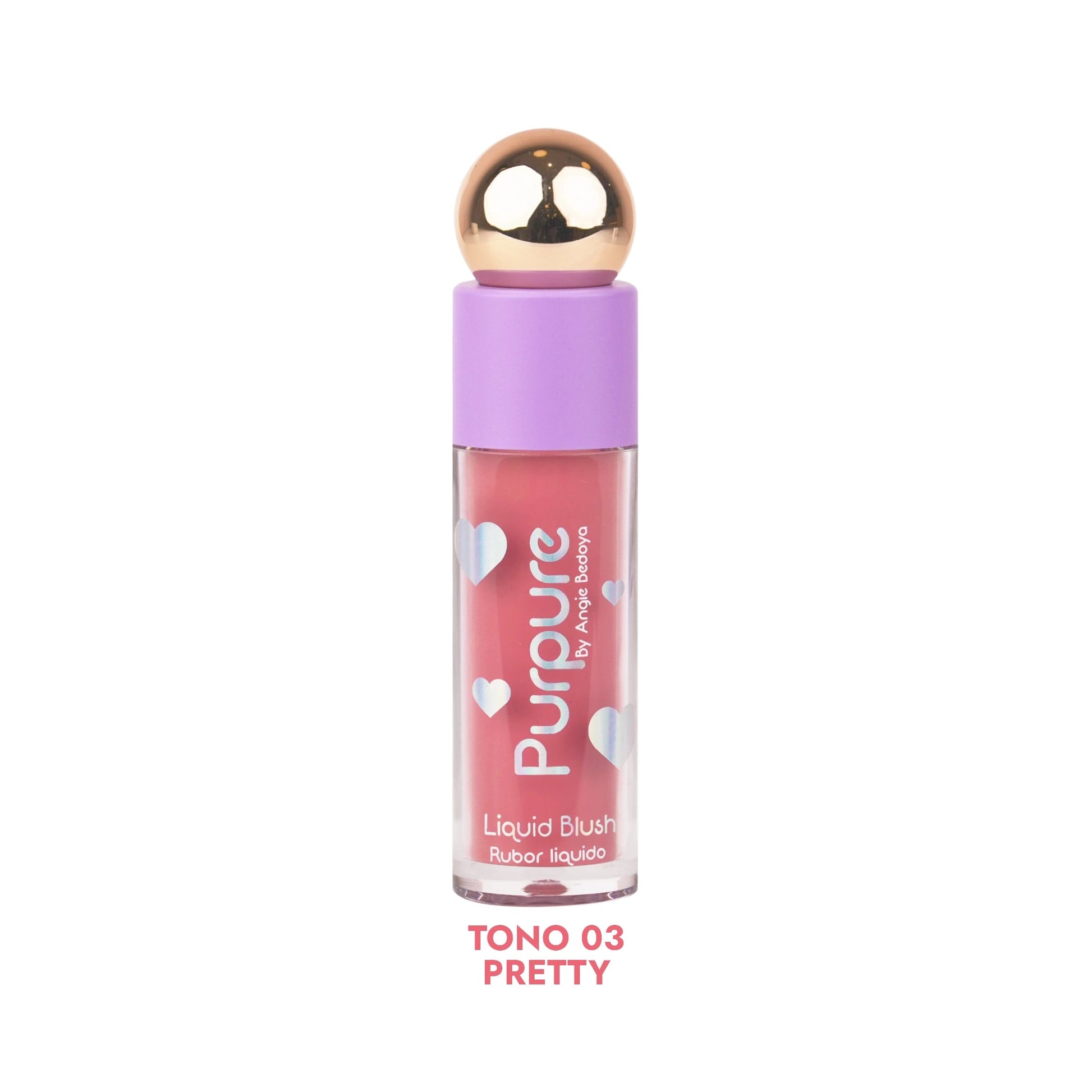 RUBOR LIQUIDO MATTE TAPA BOLITA DORADA 5ML PURPURE