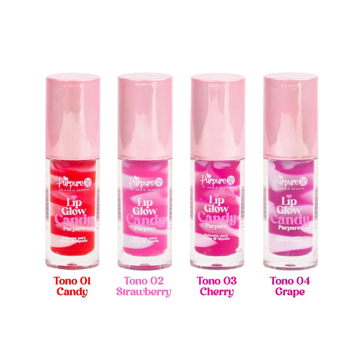 BRILLO GLOSS CON COLOR LIP GLOW CANDY PURPURE