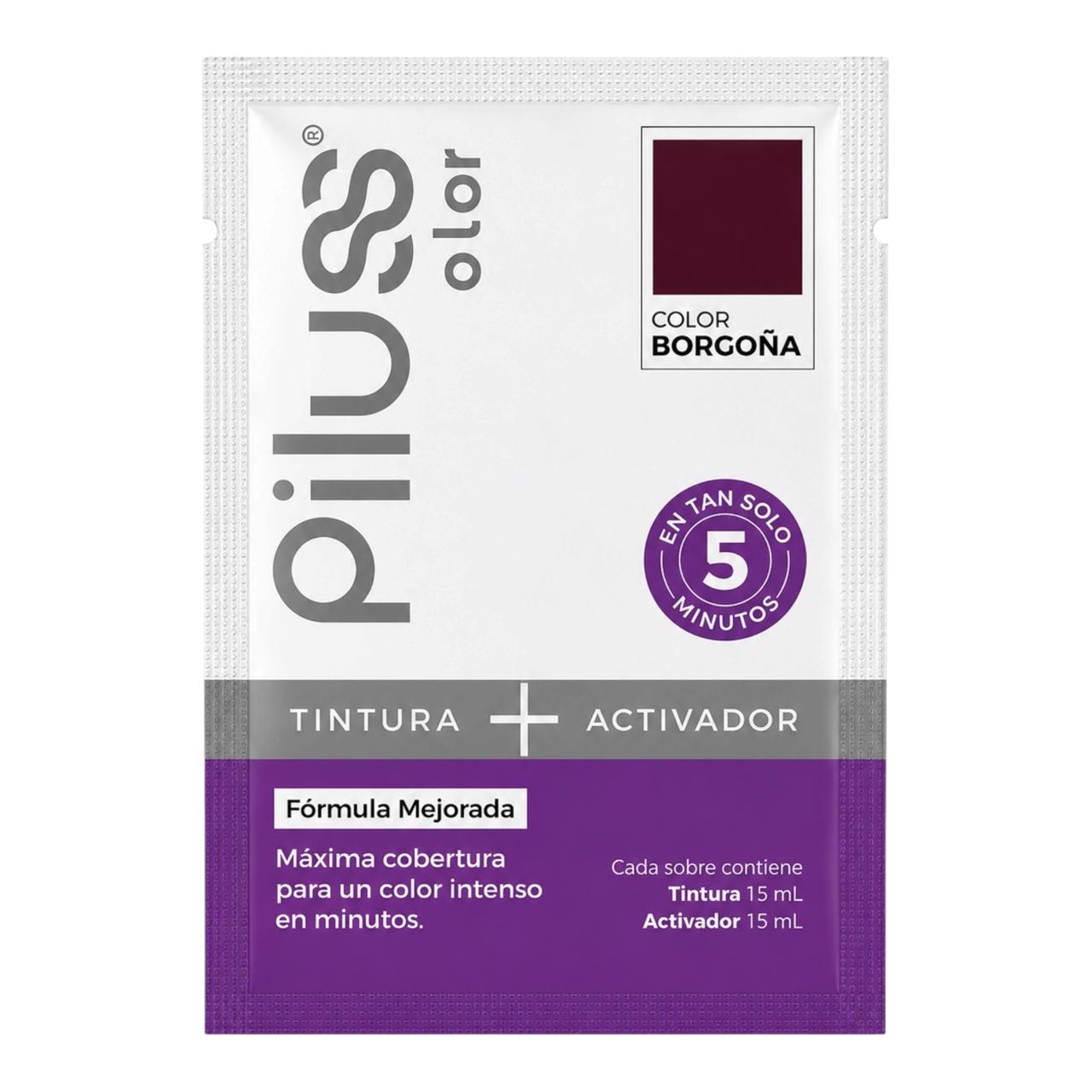 TINTE + ACTIVADOR COLOR BORGOÑA 30ML PILUSS