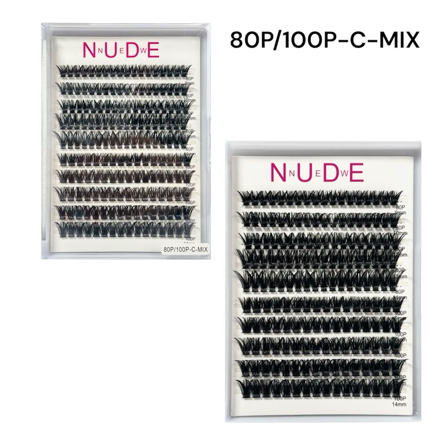 SET DE PESTAÑAS 80P/100P-C-MIX NEW NUDE