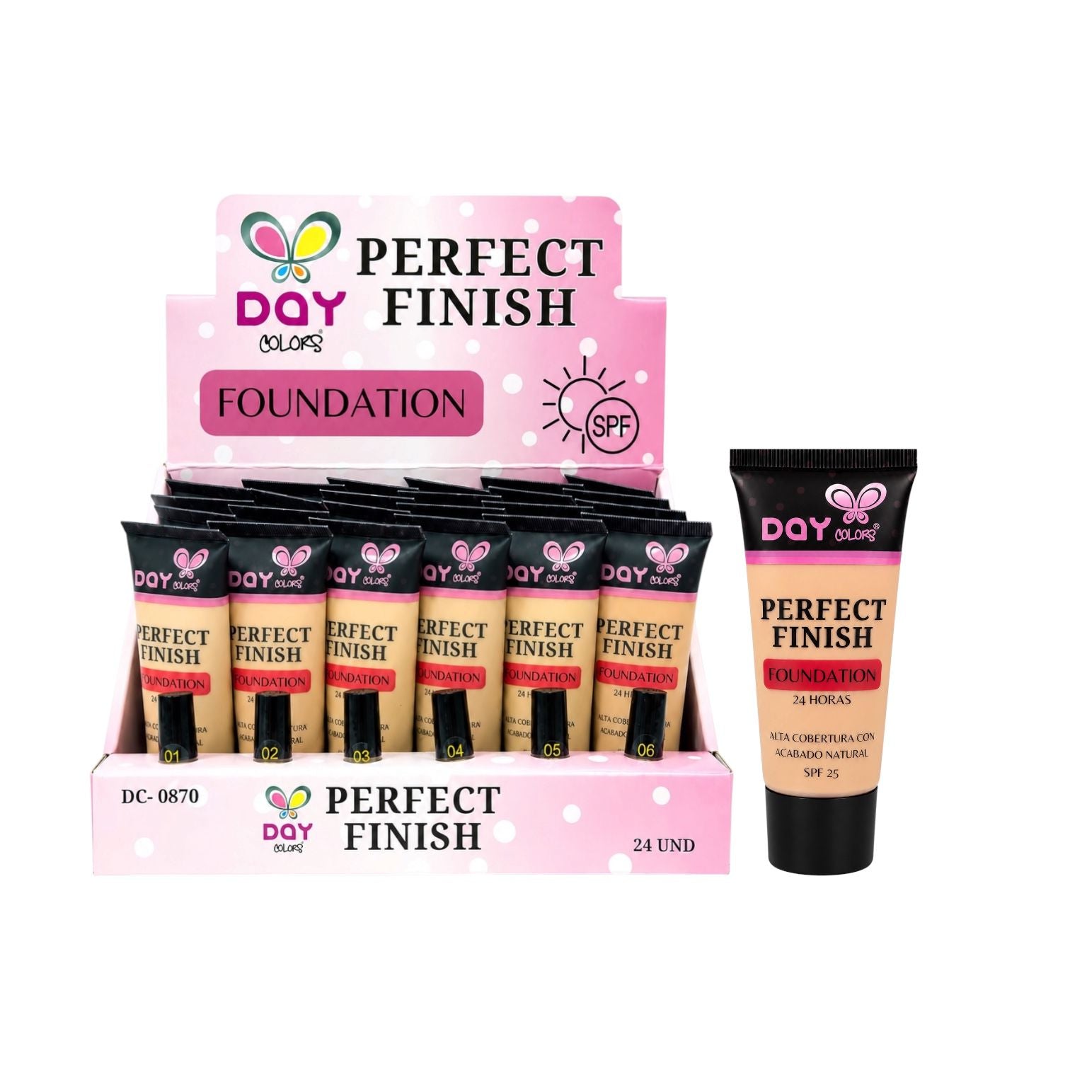 BASE LIQUIDA PERFECT FINISH SPF25 DAY COLORS