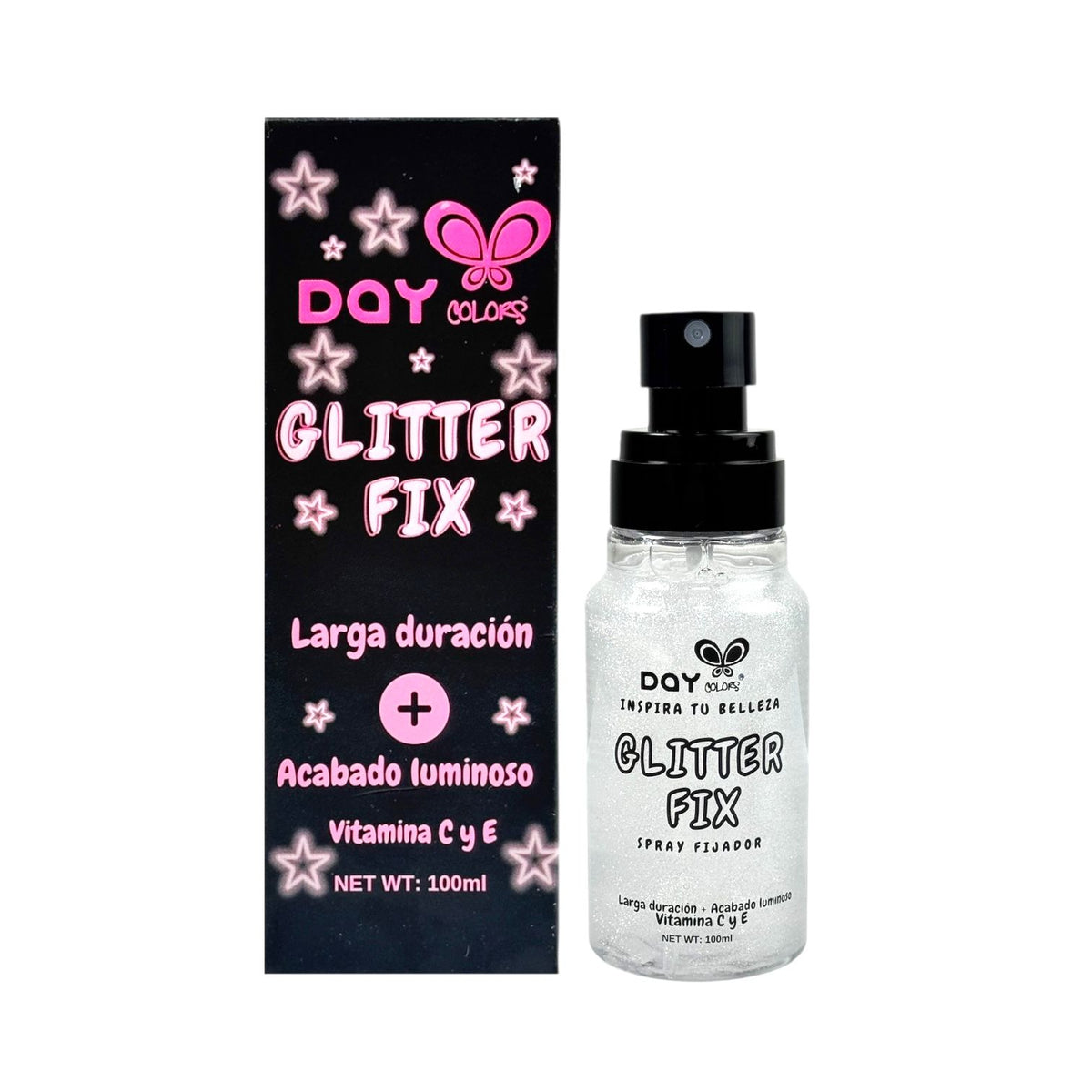 FIJADOR DE MAQUILLAJE GLITTER 100ML DAY COLORS