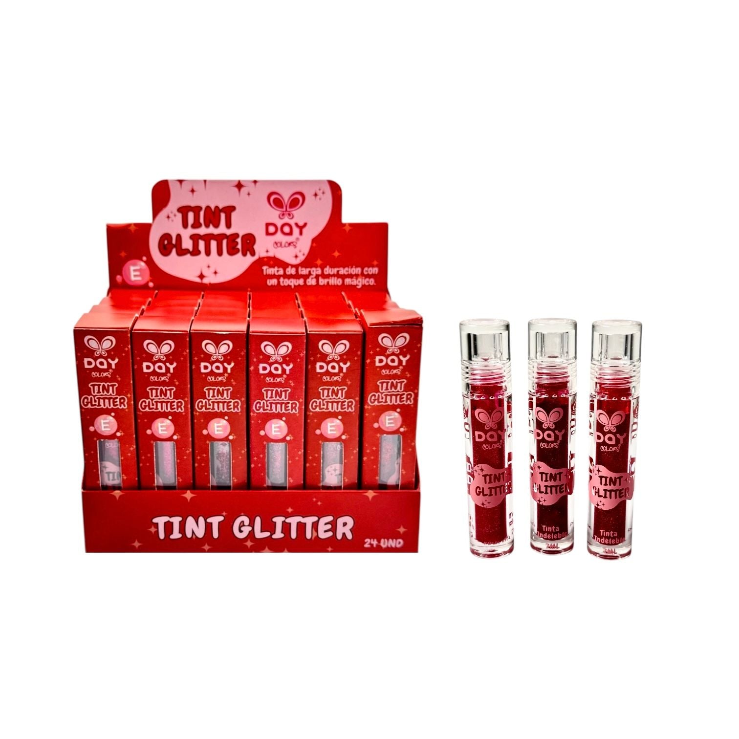 TINTA DE LABIOS GLITTER 7ML DAY COLORS