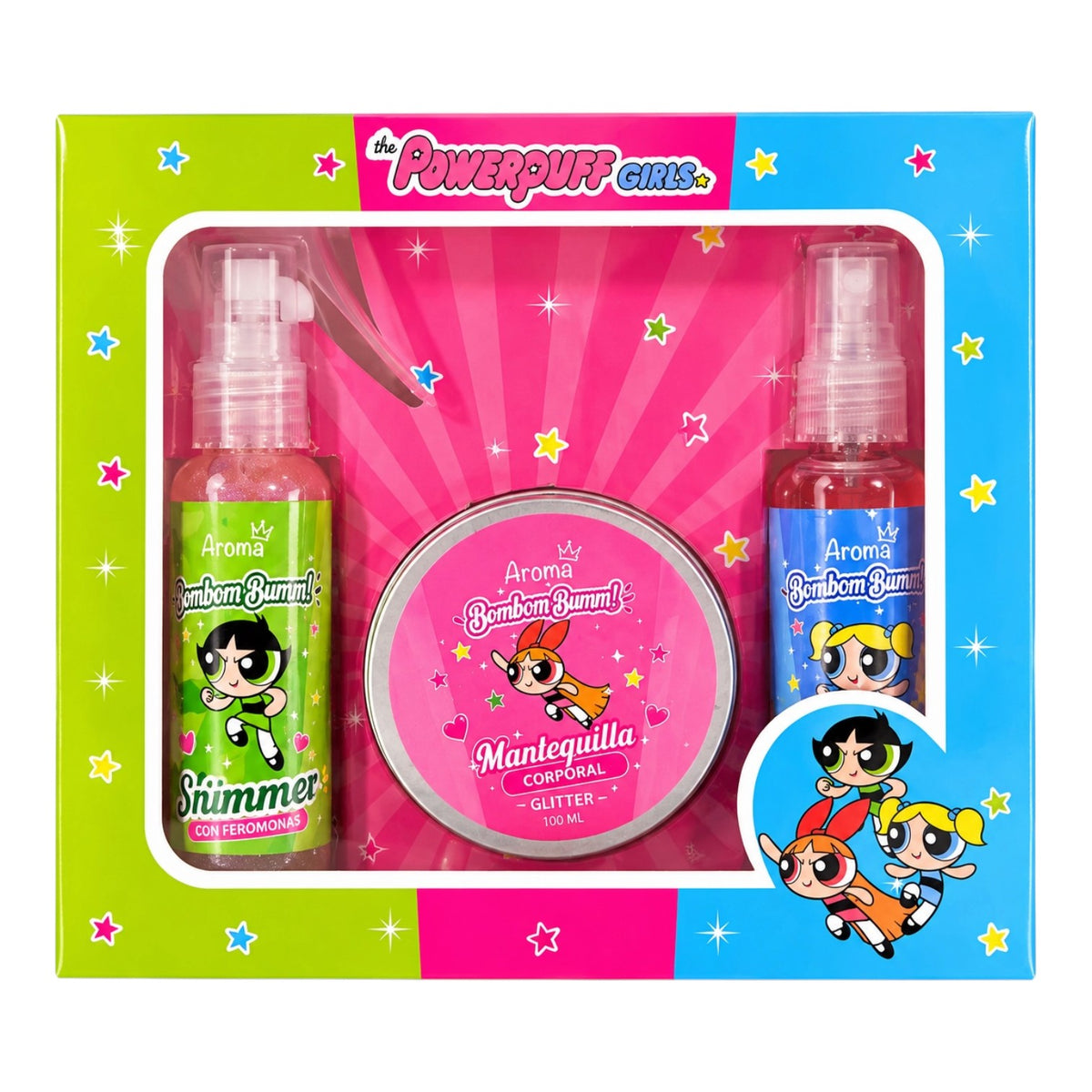 MINI KIT X3 CHICAS SUPER PODEROSAS AROMA BOMBON BUMM