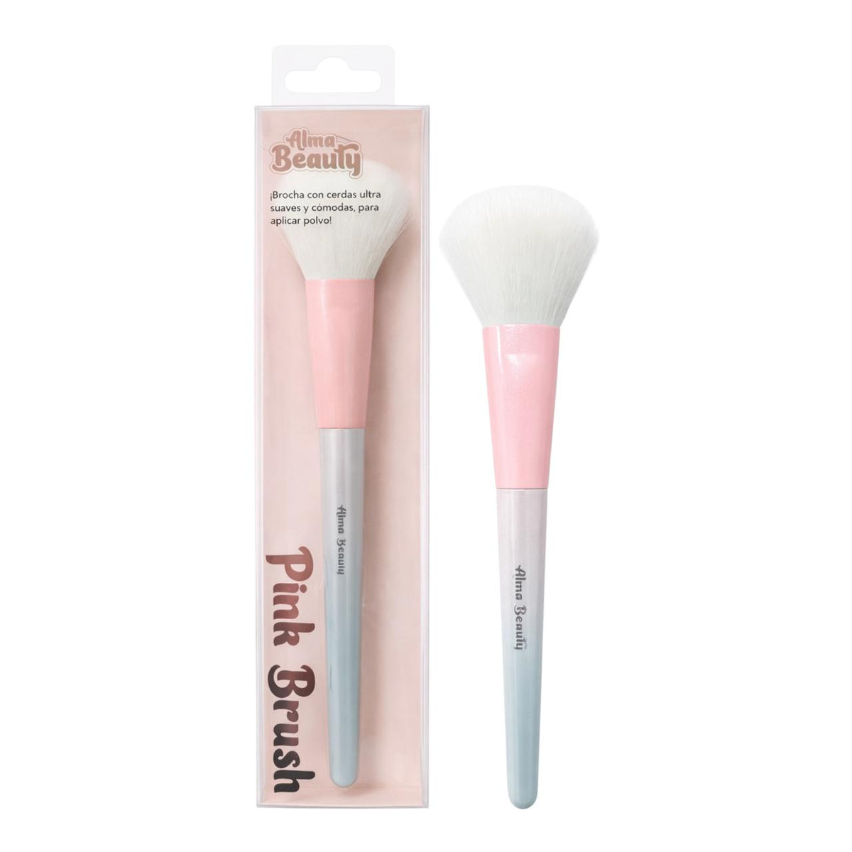 BROCHA INDIVIDUAL PARA POLVO PINK BRUSH ALMA BEAUTY