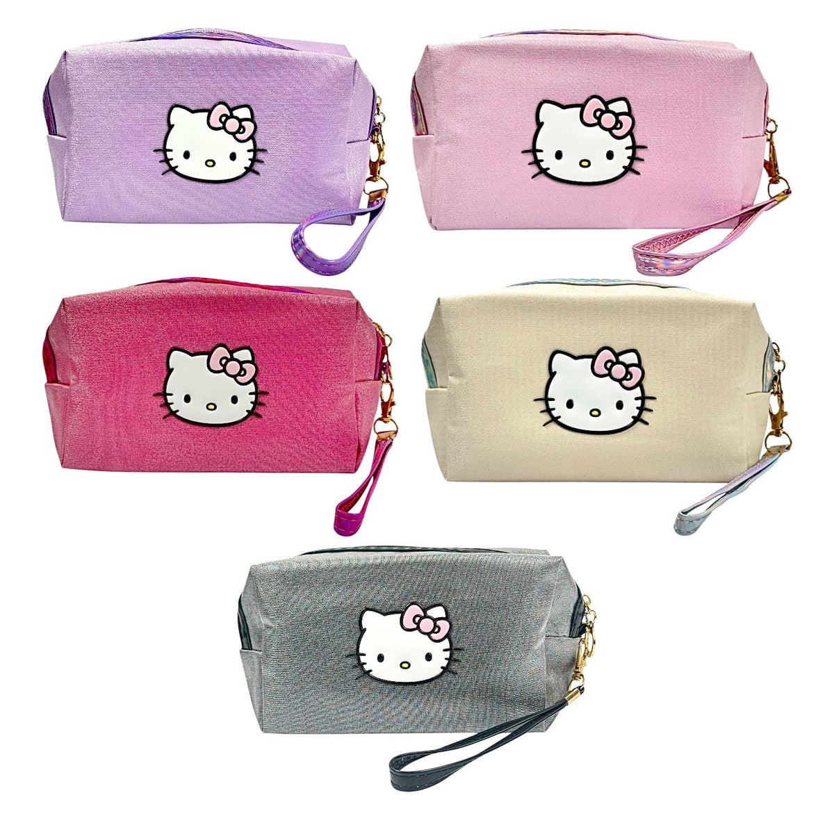 COSMETIQUERA HELLO KITTY ESCARCHADA / STITCH TORNASOL