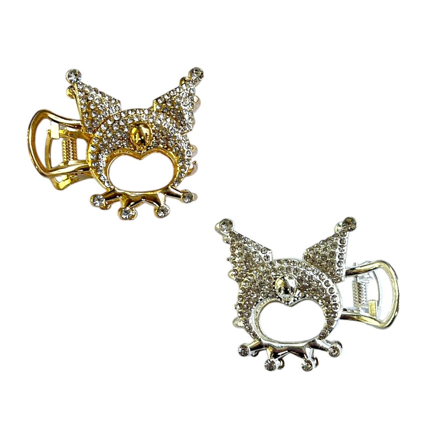 CAIMAN METALICO GEMAS KUROMI HELLO KITTY MICKEY MOUSE MOÑO CORAZON FLOR CORONA CEREZAS