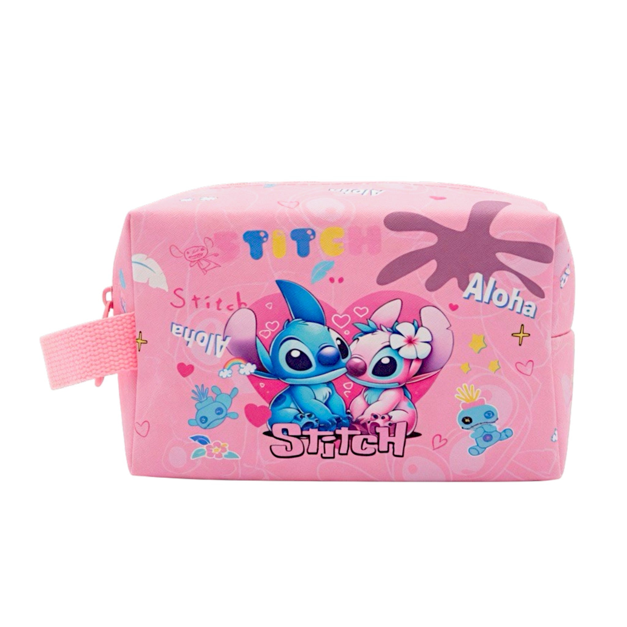 COSMETIQUERA CON AGARRADERA STITCH ANGELA HELLO KITTY